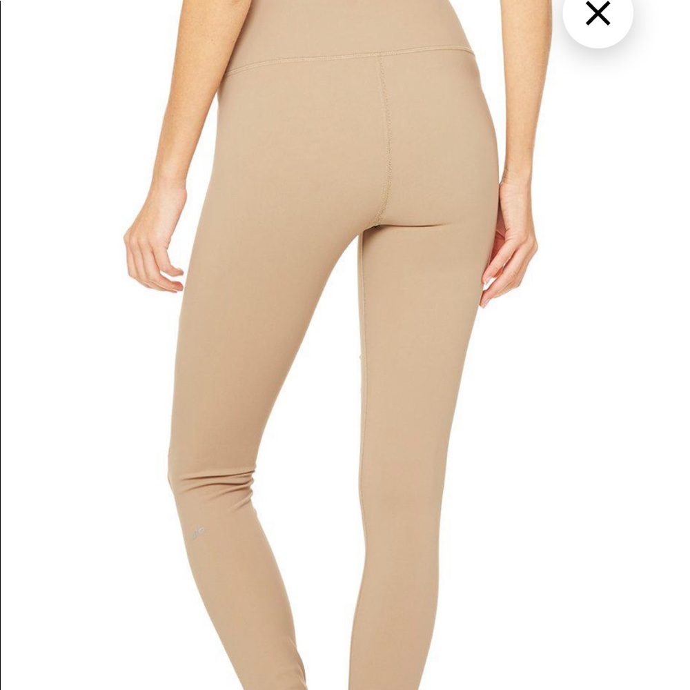 ALO Yoga Ripped Warrior high waist workout leggings Gravel size XS like new! - Picture 3 of 5